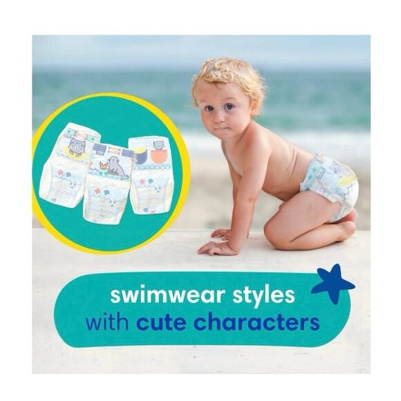 Pampers Splashers Disposable Swim Diapers Size 4 (20-33lbs), 18 count New Pack - Picture 6 of 7